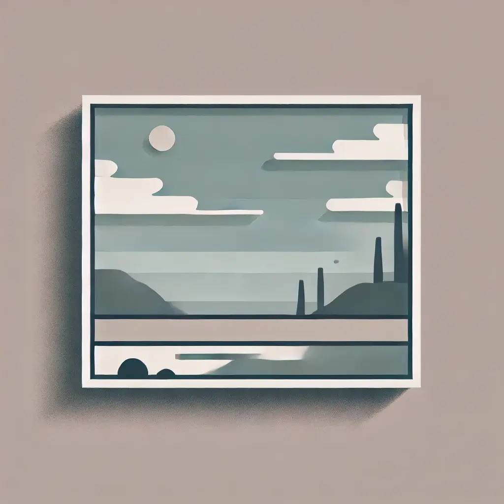 Flat simple design with no depth